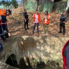 La ministra durante su visita a La Toma.