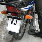 La motocicleta en la que se movilizaba el sospechoso del ataque al mercado Florida Norte.