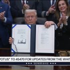 Captura de video de una transmisión de la Casa Blanca del presidente de Estados Unidos, Donald Trump, con la ley que pone fin al cierre de Gobierno en Washington (EE.UU.).