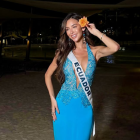 Nadia Mejía deslumbró durante el show en traje de baño en Tailandia.