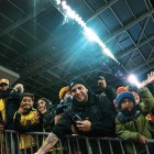 La hinchada de Ecuador lista para el partido ante Nueva Zelanda.