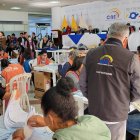 El CNE contabilizó los votos de Quito en la consulta popular en el Centro de procesamiento electoral de Pichincha.