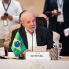 Fotografía del presidente de Brasil, Luiz Inácio Lula da Silva, hablando en la IV Cumbre CELAC-UE en Santa Marta (Colombia)