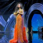 Nadia Mejía en su último desfile en el Miss Universo.