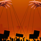 Imagen simbólica de la intromisión política en la justicia y en otros poderes.