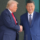 El presidente Donald Trump y Xi Jinping en Corea del Sur.