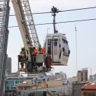 Rescate de bomberos a ocupantes de la Aerovía