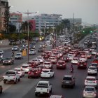 La avenida Samborondón, en La Puntilla, se ha convertido en una zona marcada por el caos vial.