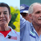 Imágenes de archivo de los aspirantes presidenciales hondureños Salvador Nasralla y Nasry Asfura.