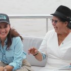 Marcela Aguiñaga y Lourdes Tibán, en entrevista con EXPRESO en noviembre de 2025.