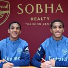 Edwin y Holger Quintero, los gemelos de la cantera de Idv que ya fueron fichados por el Arsenal inglés.