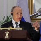 El presidente ruso, Vladimir Putin, habla en una declaración de prensa conjunta con el primer ministro indio,en Nueva Delhi, India, el 5 de diciembre de 2025.