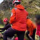 Turista australiano rescatado tras sufrir una caída en la Cueva del Oso, en el Rucu Pichincha.