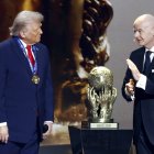 Donald Trump, presidente de EE. UU., y Gianni Infantino, mandamás de la FIFA.