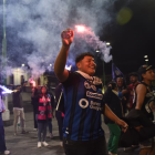 Hinchas celebran la segunda estrella de Independiente del Valle.