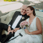 Marcela Aguiñaga junto a su padre, Roosevelt Aguiñaga.