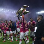 Los jugadores rayados celebraron tras tener ‘ahogado’ el grito de campeón desde 2021.