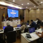 Ediles del Concejo Metropolitano durante la sesión en la que se aprobó el presupuesto 2026 de Quito.