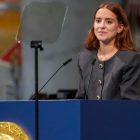 Ana Corina Sosa recibe el Nobel de la Paz en nombre de su madre, María Corina Machado, en Oslo.