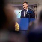 Jorgen Watne Frydnes, durante la ceremonia de entrega del Premio Nobel de la Paz en el Ayuntamiento de Oslo, Noruega, el 10 de diciembre de 2025.