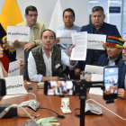 El jefe de la bancada de Revolución Ciudadana Juan Andrés González cuestionó la versión del abogado del Grupo Noboa.