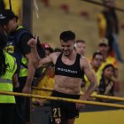 Joaquín Valiente jugador del Barcelona al final del partido ante Orense.