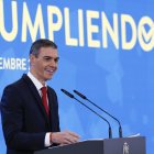 El presidente del Gobierno, Pedro Sánchez, comparece para presentar el informe periódico de rendición de cuentas Cumpliendo.