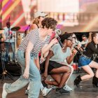 El grupo Kiruba ensayando para su show en Guayaquil en 2024.