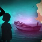 Ilustración sobre piratería y pesca artesanal en Manabí.