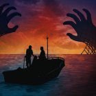 Ilustración sobre pesca artesanal, piratería, narcotráfico en Esmeraldas.