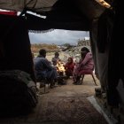 Imagen del 15 de diciembre de 2025 de palestinos desplazados.