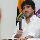 José de la Gasca, exministro de Gobierno, durante su intervención el 14 de julio de 2025.