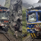 Dos trenes chocan en Machu Picchu dejando un muerto y varios heridos.