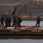 Nicolás Maduro fue trasladado en helicóptero cerca del tribunal de Nueva York.