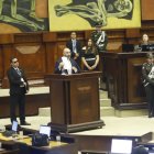 El presidente de la Judicatura, Mario Godoy, habló or una hora y quince minutos en el Pleno de la Asamblea.