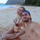 Leonardo Campana y Ariana Altuve en sus vacaciones de 2023.