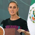 La presidenta mexicana Claudia Sheinbaum durante una conferencia de prensa en Acapulco.