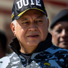 Diosdado Cabello, ministro de Interior y Justicia, durante una actividad oficial en Caracas, tras anunciar la incautación récord de drogas en Venezuela.