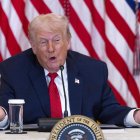 otografía del presidente estadounidense, Donald Trump, en la Casa Blanca en Washington, (EE.UU.).