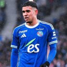 Kendry Páez en uno de los partidos con la camiseta de Estrasburgo.