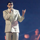 Bad Bunny durante su show en Lima, parte de su gira mundial ‘Debí tirar más fotos’