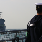 Referencial.Un buque de la Armada francesa durante operativo en altamar donde se incautaron cinco toneladas de cocaína.