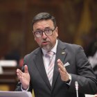 El asambleísta de ADN, Xavier Ordóñez, presentó en el Pleno la moción para el proceso de fiscalización.