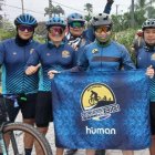 Algunos de los integrantes de Panas en Bici en la celebración de sus seis años de aniversario.