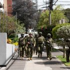 Seguridad. Militares recorrieron la González Suárez luego del hecho violento registrado.