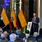 El expresidente de Colombia, Álvaro Uribe, dictó una conferencia sobre liderazgo en la Universidad Espíritu Santo, el 22 de enero de 2026.