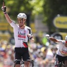 El Lagarto Narváez y su celebración con Jay Vine en Australia.