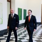 El presidente Daniel Noboa se reunió con el Rey Felipe del Reino de Bélgica.