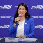 La ministra Gilda Alcívar presentó el calendario escolar y las prioridades educativas y deportivas para 2026.
