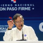 El presidente de Colombia, Gustavo Petro, habla durante el Foro Económico Internacional América Latina y el Caribe 2026.